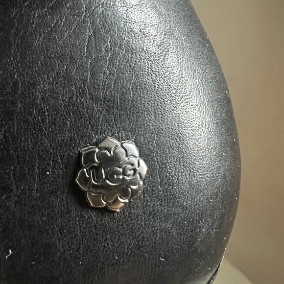 UGG Jardin Platform Boots Black Leather Buckle Straps Side Zip - Picture 5 of 12